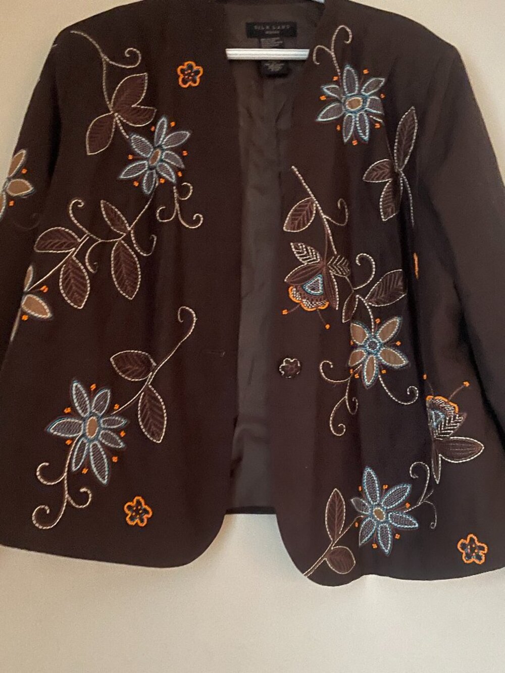 Silk Land Embroidered Floral Jacket
